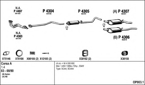 FENNO OP003.1 Exhaust System